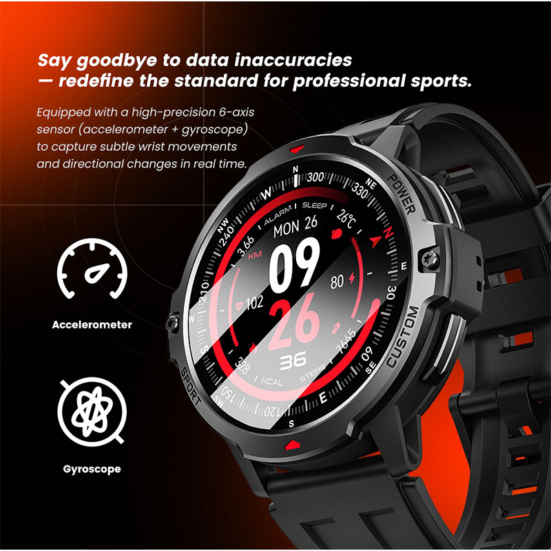NEW 6-Axis Gyroscope Military  - Timex Watches Smartwatch recension och pris