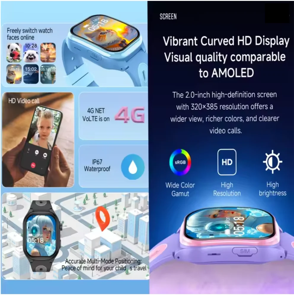 4G Kids Smart Watch Child Watc - Smartwatch Watches For Kids With Gps recension och pris