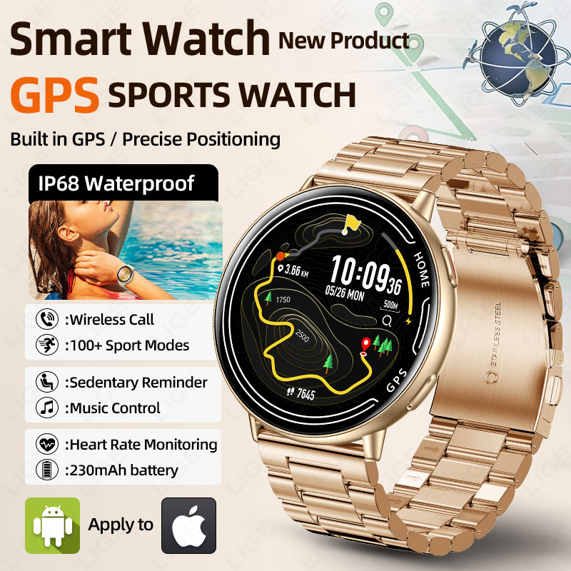 LIGE GPS Smart Watch Heart Rat - Smartwatch Watches For Women With Gps recension och pris